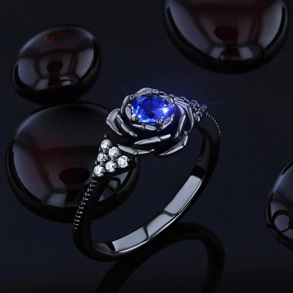 Fragrant Jewels Black Rose Ring